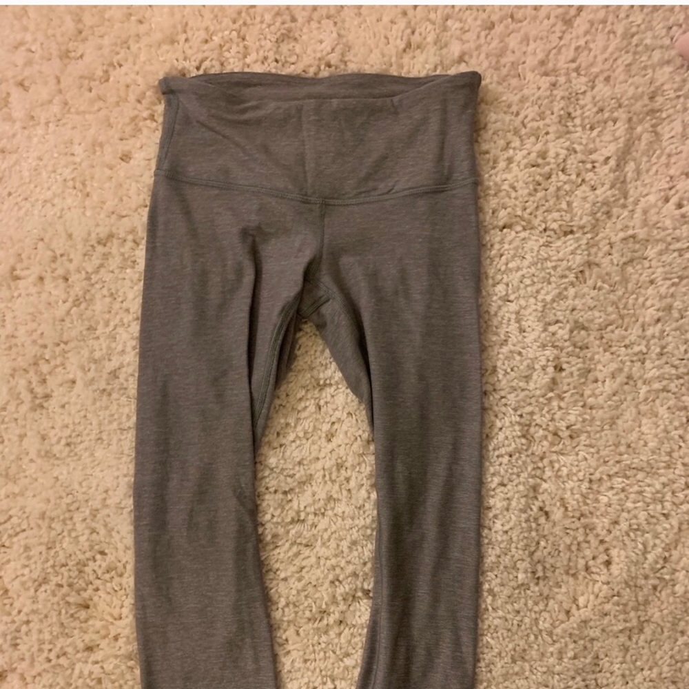 Lululemon Grey wunder under crop leggings